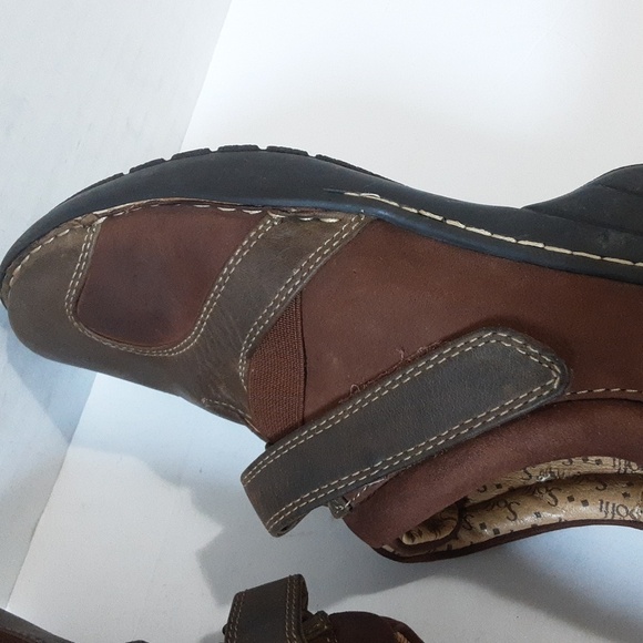 Soft leather Mary Jane shoes moccassin brown women 9M - Picture 6 of 11